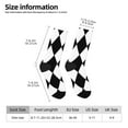 thumbnail image 3 of Funny Novelty Colorful Socks Harlequin Pattern Patterned Casual Crew Socks, 3 of 7