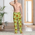 thumbnail image 5 of Uemuo Sunflower Leaves Pattern Men's Wide Leg Palazzo Lounge Pants with Pockets Light Weight Loose Comfy Casual Pajama Pants-X-Large, 5 of 9