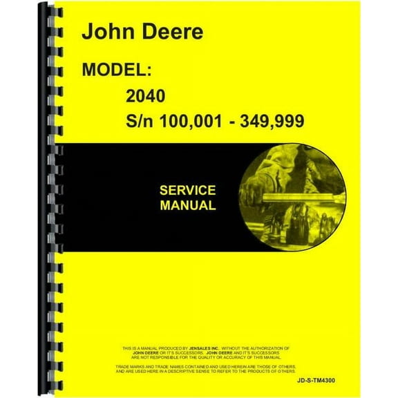John Deere 2040 Tractor Service Manual