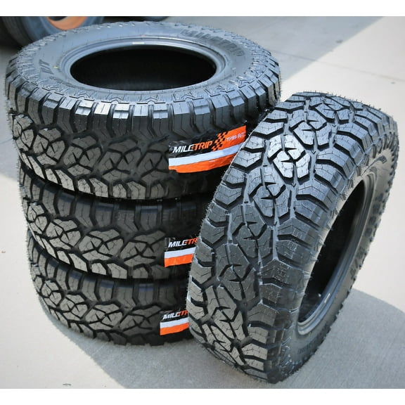 Set of 4 Miletrip TP99 R/T 33X12.50R20 119Q F 12 Ply Rugged Terrain Light Truck Tires