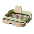thumbnail image 4 of Almohadilla de entrenamiento para el baño de perros con bandeja para cajón, mantiene el suelo limpio, bandeja para orinar para perros, soporte para Verde y beige, 4 of 8