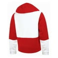 thumbnail image 2 of NCAA Kansas Jayhawks Womens White Color Fleece Colorblocked Long Sleeve Hoodie, 2 of 2