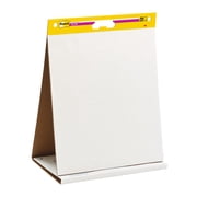 Post-it Super Sticky Portable Tabletop Easel with Dry Erase Pad, White, 20 in x 30 in, 20 Sheets, 1 Pad.