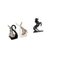 thumbnail image 6 of CarpNettore Swan Horse Figurines Ceramic Sculpture Desktop Ornament for Shelf Anniversary Fireplace and Landscape Bedroom Collection, 6 of 8
