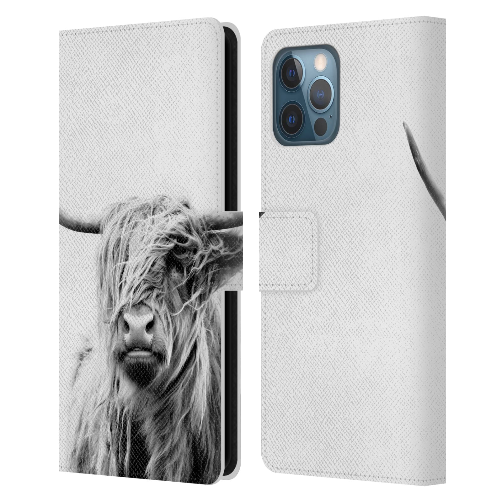 Head Case Designs Officially Licensed Dorit Fuhg Travel Stories Portrait Of A Highland Cow Leather Book Wallet Case Cover Compatible With Apple Iphone 12 Pro Max Walmart Com