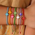 thumbnail image 2 of Adjustable Designs Bohemian Crosses Charm Bracelet With Multicolor Beads Decoration for Trendy Women Jewelry Pieces, 2 of 4