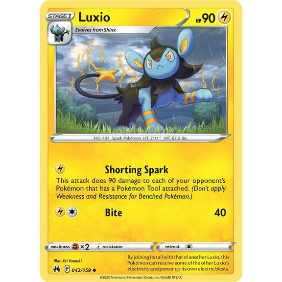 Pokemon Crown Zenith Uncommon Luxio #42