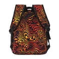 thumbnail image 4 of Burn Curved Line Fire Backpack Casual College Bag Zipper Laptop Daypack Hiking Rucksack Travel, 4 of 5