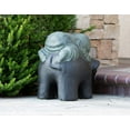 thumbnail image 2 of Shaolin Monk on Elephant Buddha Zen Garden Statues Good Luck Elephant - Rustic Green, 2 of 2