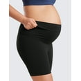 thumbnail image 4 of CRZ YOGA Womens Butterluxe Maternity Biker Shorts Pregnancy Yoga Workout Leggings 6", 4 of 7