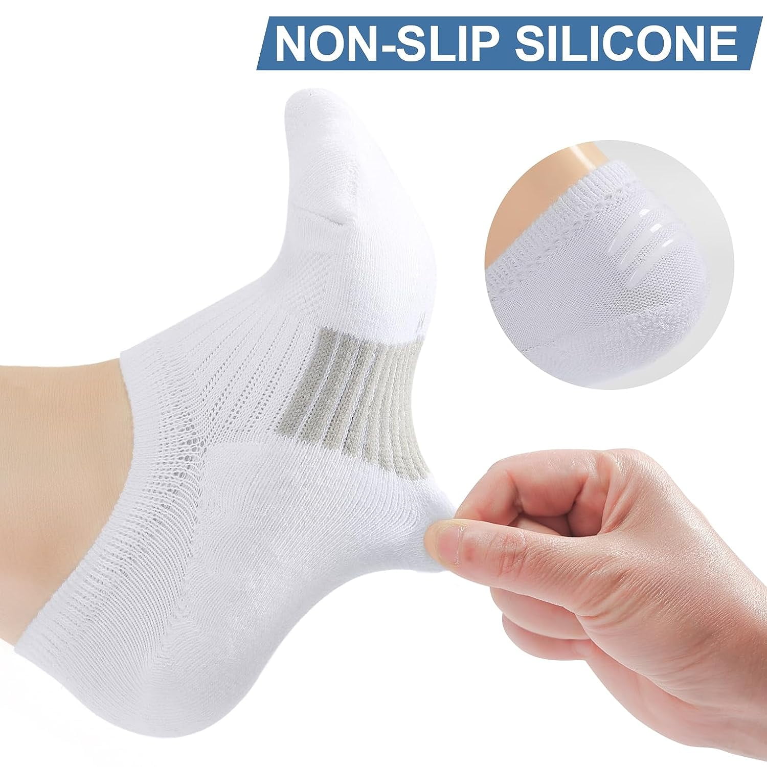 No Show Socks Womens Cushioned Low Cut Athletic Hidden Liner for Sneakers Ankle Invisible Running Socks 4/6 Pairs