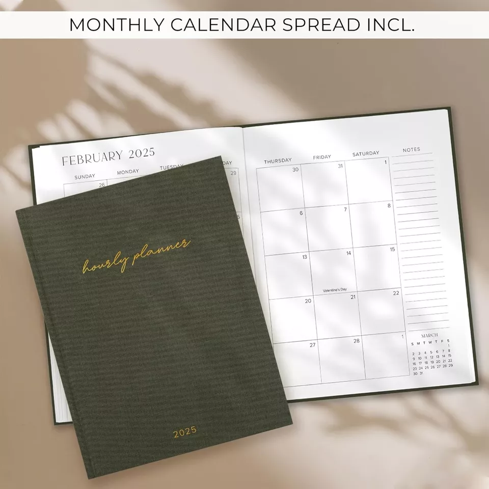 Beautiful 2025 Appointment Book Planner - Sturdy Linen Daily Planner & Weekly Ca