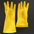 thumbnail image 7 of Topfit Reusable Household Dishwashing Cleaning Latex Gloves, Cotton Lining, Kitchen Gloves Yellow (3 Pairs) (Medium), 7 of 7