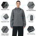 thumbnail image 5 of Xidunhg Women's Lightweight Jacket Waterproof Packable with Hood Cycling Bike Outdoor Jacket Windbreaker Grey 2XL, 5 of 12