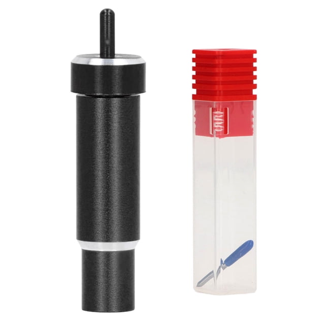 Juego de cuchillas para tela adherida, punta fina de 60 grados, cuchilla de corte con carcasa resistente para Cricut Maker Explore, color negro