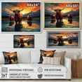 thumbnail image 4 of Designart "Expressive Yaks On The Horizon II" Yaks Floater Framed Wall Art Living Room, 4 of 5