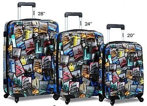 printed hard case luggage