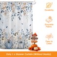 thumbnail image 3 of Blue Pumpkins Thanksgiving Shower Curtains for Bathroom, Fall Eucalyptus Leaves Weeping Waterproof Fabric Shower Curtain, Decorative Bathroom Curtain for Bathtub, 36"x72", No Hooks Included, 3 of 9