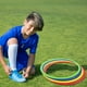 thumbnail image 2 of 4 anillos de entrenamiento de velocidad y agilidad para fútbol, de plástico, para entrenamiento de rayuela y ejercicios de coordinación, 2 of 7