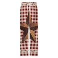 thumbnail image 4 of American Country Star Retro Red Checked Plaid Pajama Pants Comfortable Elastic Waist Pajamas Fashion Sleepwear Bottoms Plus Size Homewear, 4 of 6