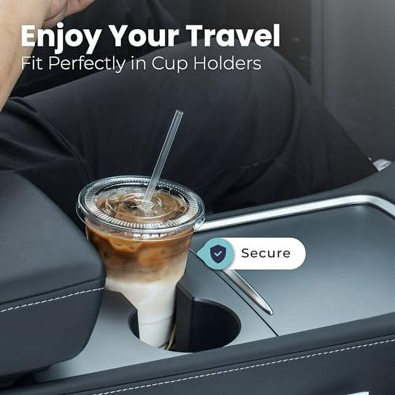 [50 Pack] 12 oz Clear Plastic Cups with Flat Lids, Disposable Iced Coffee  Cups, BPA Free Premium Cry…See more [50 Pack] 12 oz Clear Plastic Cups with