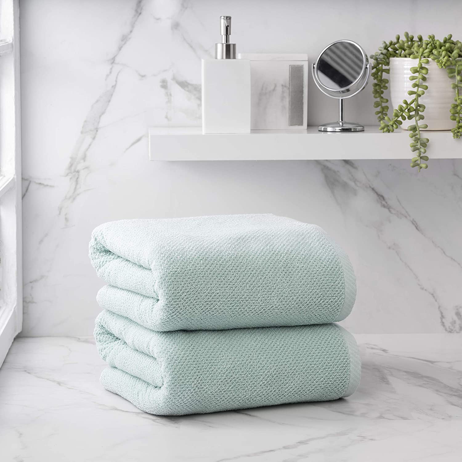 600 GSM 100% Cotton Bath Linen Set Welhome Franklin Premium Soft & Absorbent Popcorn Textured Charcoal Gray Bathroom Towels 4 Piece Bath Towel Sets Hotel & Spa Towels for Bathroom