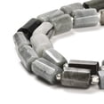 thumbnail image 4 of Natural Eagle Eye Stone Beads Strands with Seed Beads Faceted Column 9~11x6~7.5x6~7.5mm Hole: 1.2mm 30pcs/strand 15.16~15.55 inch(38.5~39.5cm), 4 of 5
