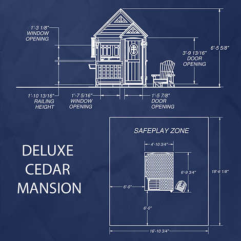 backyard discovery deluxe cedar mansion playhouse