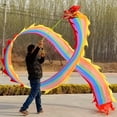 thumbnail image 2 of Dragon Poi Colorful Dance Silk Kite, Washable, Fitness Gymnastics Flinging Dragon Ribbon Dance, Art Dance Flag Dragon Streamer, for Outdoor Physical Training Art Dance Flag, 2 of 7