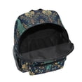 thumbnail image 6 of FORMRS School Backpack with Front Zippered Pocket 12" Student Travel Daypack, Navy Blue Peacock Pattern, 6 of 6