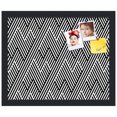 thumbnail image 2 of PinPix 16x13 Custom Cork Bulletin Board Modeco Zig Zag Black Poster Board Has a Fabric Style Canvas Finish, Framed in Modeco Zig Zag Black, by ArtToFrames (PinPix-1535), 2 of 5