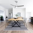 thumbnail image 3 of 42" Modern Silver Dimmable DC Motor Ceiling Fan with Light and Remote for Bedroom and Office, 3 of 15