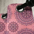 thumbnail image 4 of Ambesonne Purple Mandala Grommet Curtain, Boho Filigree Art, 50" x 54", Coral Fuchsia, 4 of 6