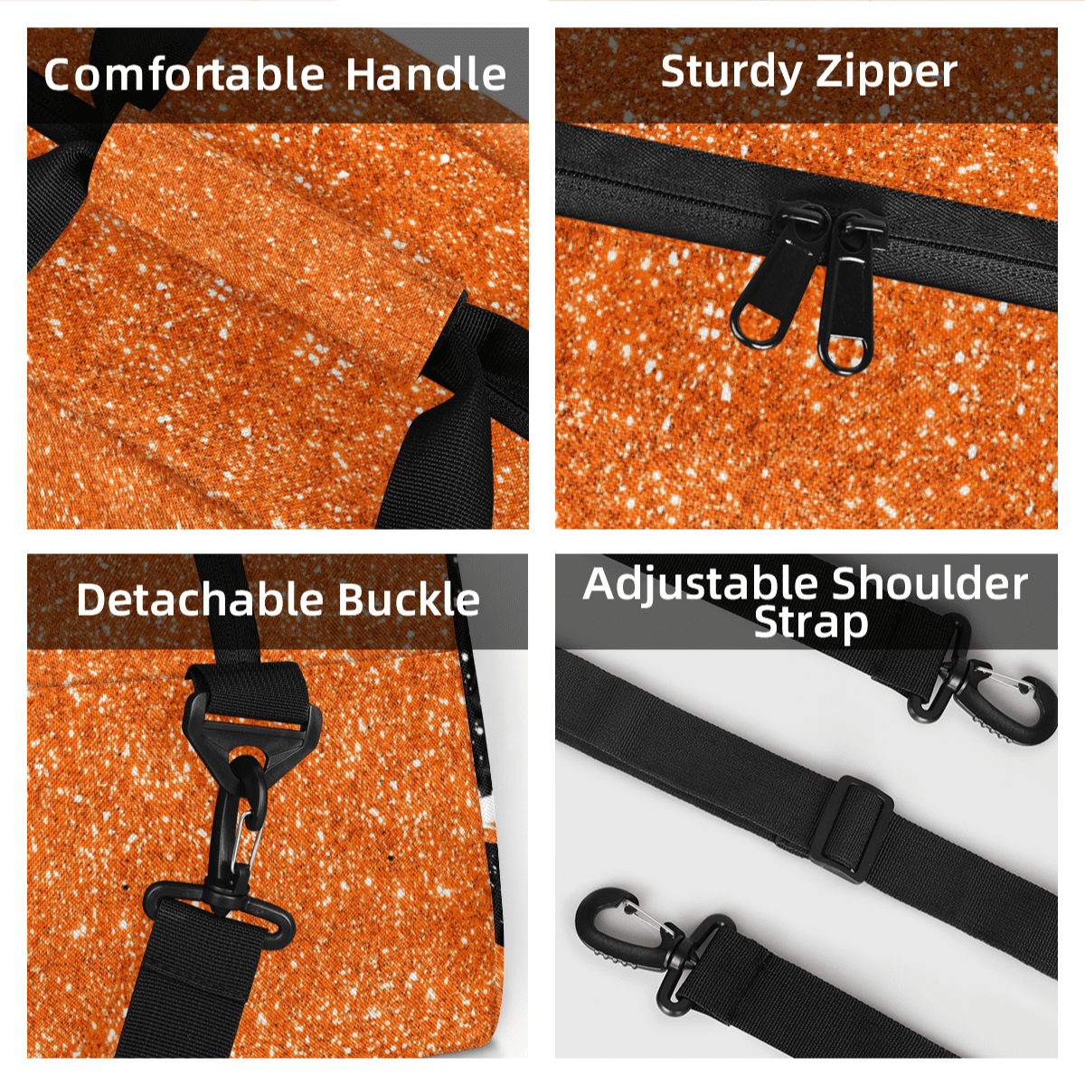 Herdesigns Cheer Bag Sports Duffle Bags Cheerleader Orange Gym Bag Weekender Travel Bag Waterproof Overnight Bag Carry On Travel Tote Bag Dance Bags