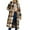 Yellow, variant on yievot Women's Long Plaid Shacket Long Sleeve Oversized Button Down Shirt Jacket Coat