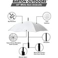 thumbnail image 2 of Barton Outdoors Rip Resistant Rain Umbrellas, White, 2 of 4