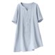 thumbnail image 1 of Blusas de Manga Corta para las Mujeres de Moda Color Sólido Cuello Redondo Blusas, Poliéster Verano Primavera, 1 of 4