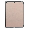 thumbnail image 2 of Funda de cuero con tapa horizontal y textura Custer para iPad 9.7 (2018) y iPad 9.7 (2017), con tres pliegues y función de suspensión/activación (negra), 2 of 5