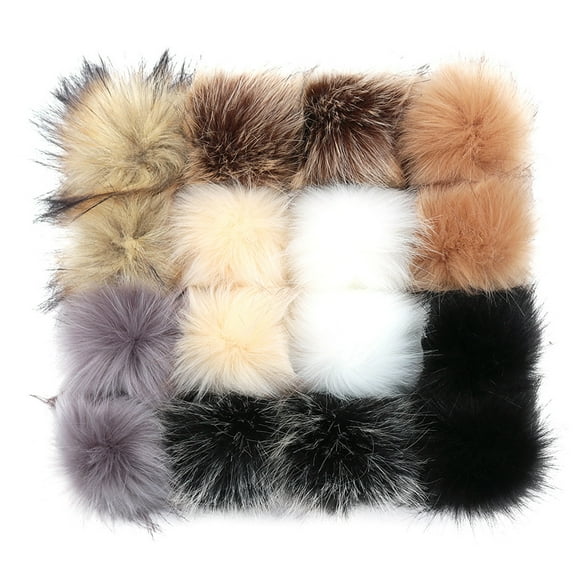 EGNMCR Pillow Cases, Pillow Covers Faux DIY Faux with Elastic Loop for Hats Keychains Scarves Gloves Bags Pom Ball
