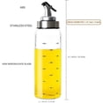 thumbnail image 2 of Botella dispensadora de aceite de oliva, botella dispensadora de vinagre con tapa antigoteo, recipiente para condimentos líquidos, decantador de vidrio para cocina de 300 ml, 2 of 5