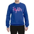 thumbnail image 2 of Wild Bobby, Fighter Breast Cancer Survivor, Breast Cancer Awareness, Unisex Crewneck Graphic Sweatshirt, Royal, XX-Large, 2 of 4