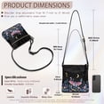 thumbnail image 7 of Kuiaobaty Butterfly Flower Moon Print Women's Crossbody Bag, Trendy Multi Pockets PU Leather Messenger Handbag Crossbody, Large Capacity Sling Purse with Adjustable Strap for Travel, 7 of 7