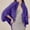 Purple, variant on Qulqfy Faux Fur Bolero Shrug for Women Fringe Knitting Cotton Beige Batwing Cardigan Women Tops with Tassels