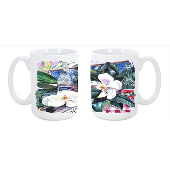 Barqs and Magnolia Dishwasher Safe Microwavable Ceramic Coffee Mug