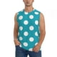 thumbnail image 1 of Fotbe Sky Blue And White Polka Dot Men's Camiseta sin Mangas Estampada para Hombres, Playera Casual para Gimnasio, Entrenamiento, Playa-Small, 1 of 7