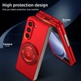 thumbnail image 4 of for Samsung Galaxy Z Fold 7 5G Folding Case, Magnetic 360 Rotating Ring Kickstand Frosted Hard PC Folding Case with Wireless Charging Compatibility for Samsung Galaxy Z Fold 7 5G, Red, 4 of 4