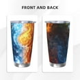 thumbnail image 3 of Goofa Red And Blue Flame Waves for 20 oz Skinny Tumbler Stainless Steel Coffee Mug Slim Vacuum Insulated Travel Cup Car Cup-Straw Three-piece Set, 3 of 8
