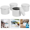 thumbnail image 4 of 4pcs Round Aluminum Refillable Jar Aluminum Tea Container Candle DIY Aluminum Box, 4 of 7