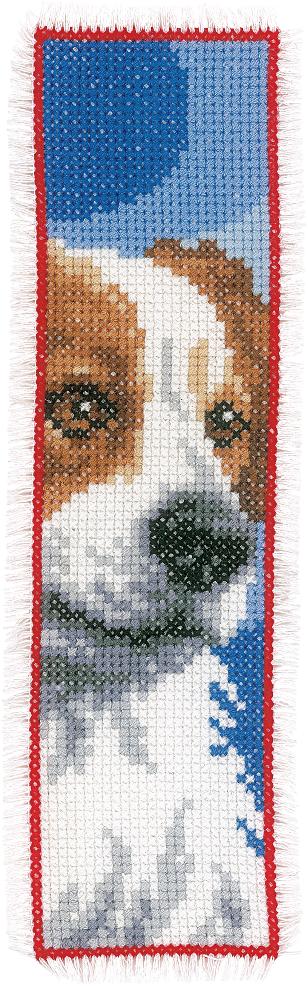 Vervaco Bookmark Counted Cross Stitch Kit 2.5"X8"-Cat & Dog 2/Pkg (14 Count)