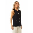 thumbnail image 2 of PRETTYGARDEN Women's Button Up Sweater Vest Top, Lightweight, Sizes S-XXL, 2 of 6